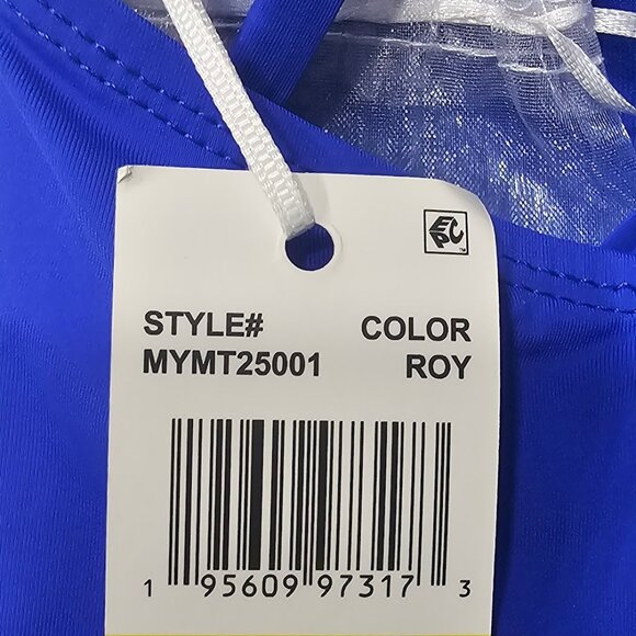 Anne Cole Twist-Front Ruched Tankini Top - Royal - Picture 7 of 9